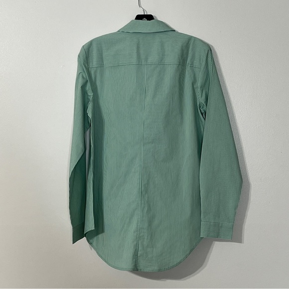 Lemon Way Green Stripe Button Down Blouse - Picture 4 of 6